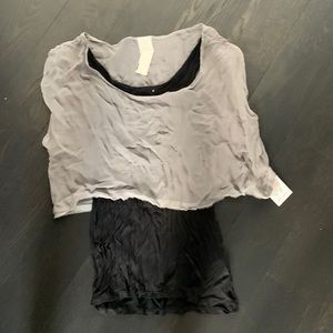 NWT ELLA MOSS TANK TOP WITH CHIFFON OVERLAY
